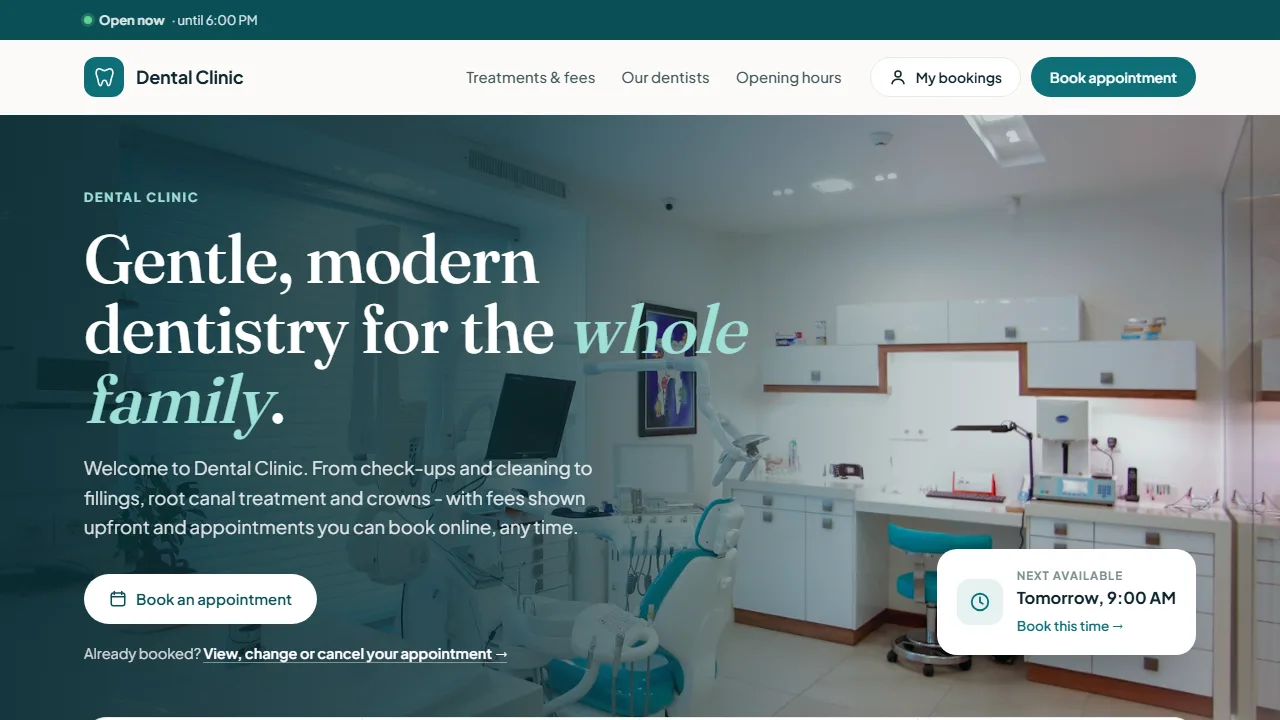 Your clinic website